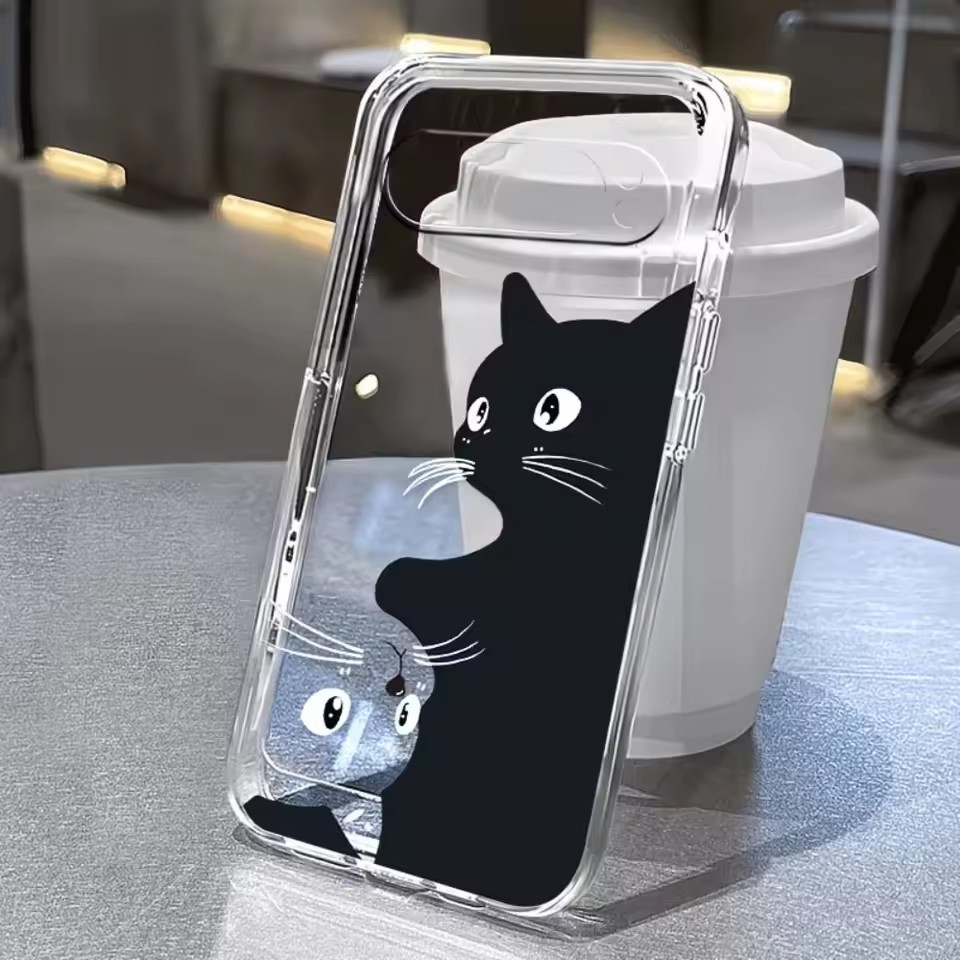 Google Pixel 9 - Coque transparente souple à motif de