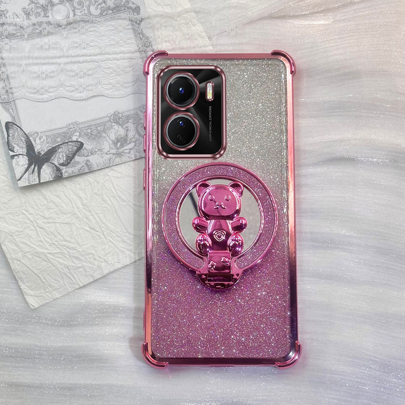 Vivo Y28 - Coque de téléphone à paillettes avec