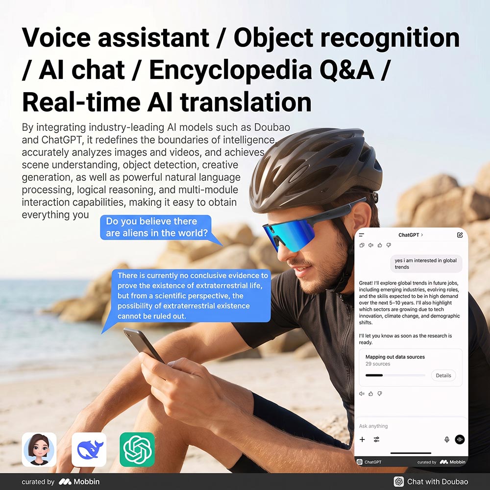 Lunettes intelligentes IA avec - Smart Glasses Lens avis et prix